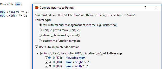 Change object reference to object pointer