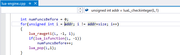 Glance at the right portion of the VA Navigation Bar to determine the definition of the current symbol