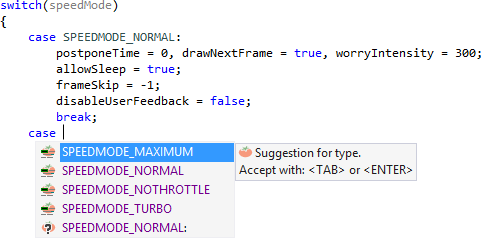 Select from listboxes populated with enum values