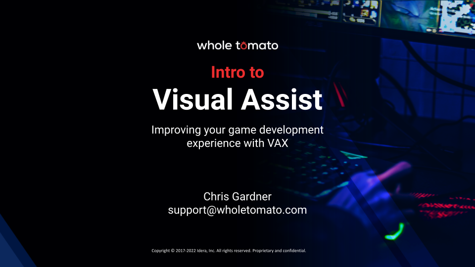 Intro to Visual Assist: Improving your game development experience with VAX